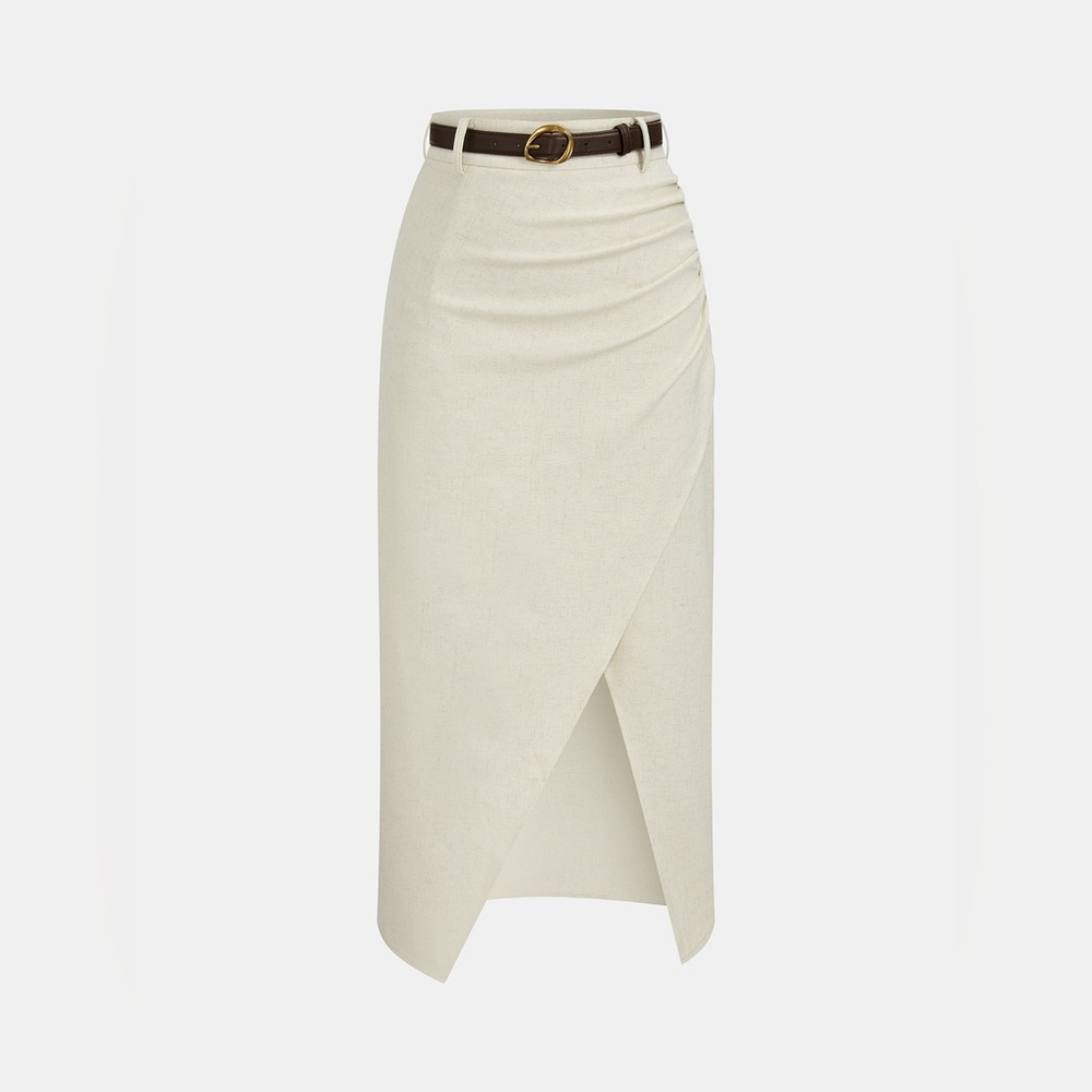 Commense Classic Cream Wrap Skirt